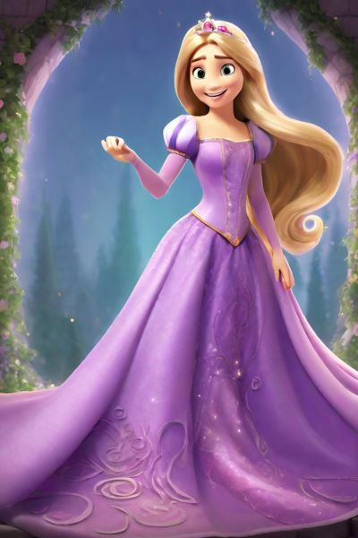 Vestido Princesa Rapunzel