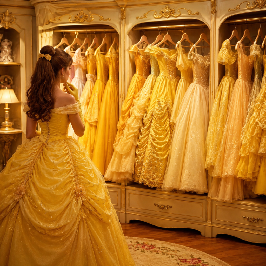 Os vestidos da Bela: o significado das cores e dos momentos da história