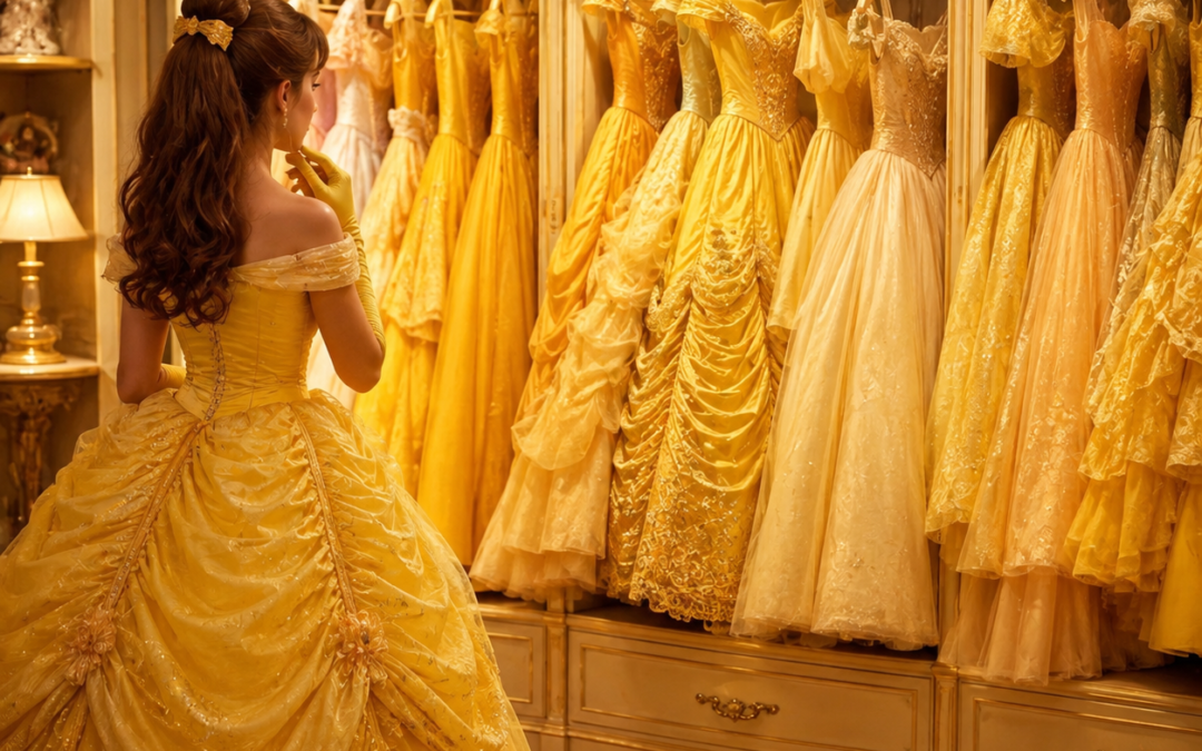 Os vestidos da Bela: o significado das cores e dos momentos da história