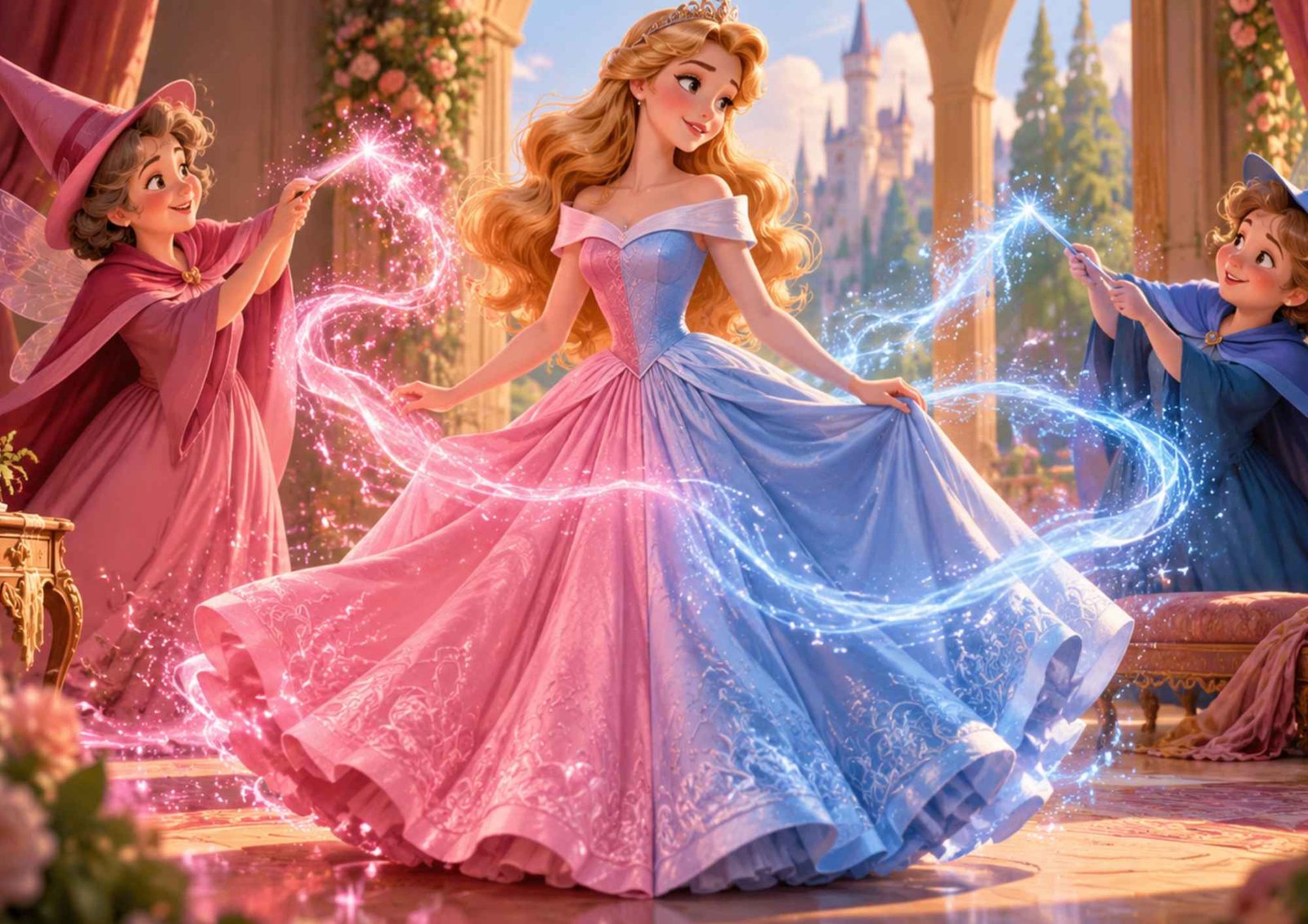 Por que o vestido da Aurora é rosa e azul? Entenda a mudança de cor